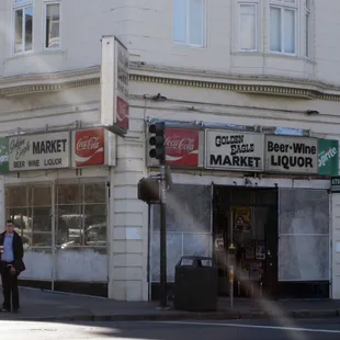 a man walking down the street