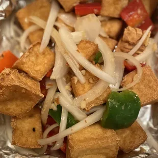 Salt and pepper tofu