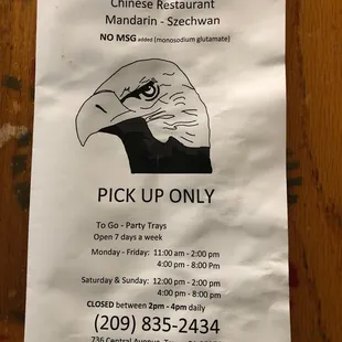 Menu cover