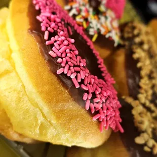 This rainbow sprinkle donuts is huge in size.  Hole mole, let&apos;s go!