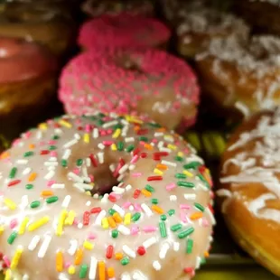 There&apos;s nothing like a colorful morning fresh baked donuts. Yummy and delicious!