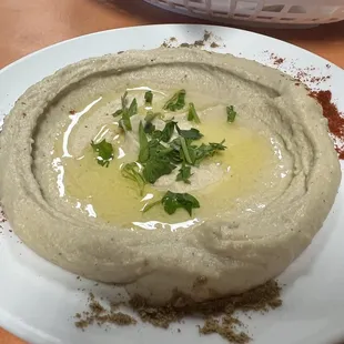 Hummus that comes with Shawarma plate you can tell that it&apos;s homemade