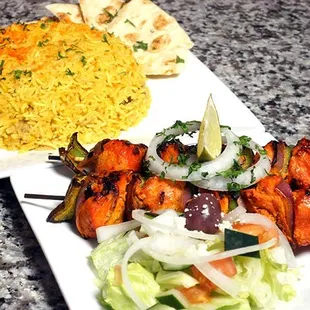 Chicken Kebab with Rice