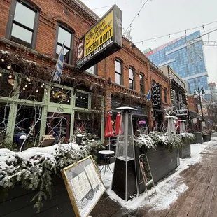 Outside restaurant