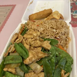 Sauteed Pea Pods Combination Plate Dinner