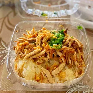 a meal in a plastic container