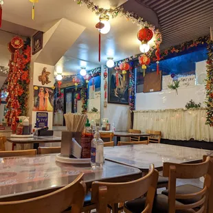 the interior of the restaurant