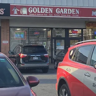Golden garden outside