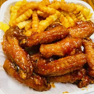 Honey Bbq Wings &amp; Fries