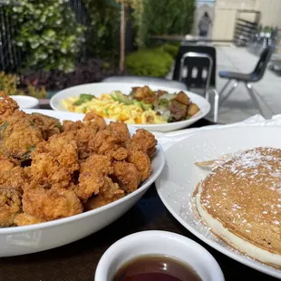 Fried Calamari, Buttermilk Pancakes