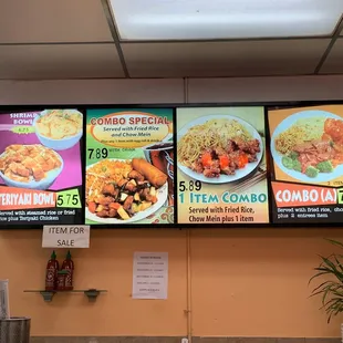 menus and prices