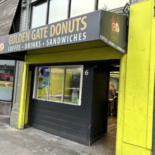 the entrance to the restaurant