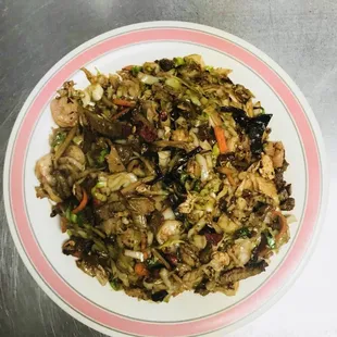 a plate of food on a table
