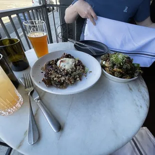 Stone fruit w burrito and Brussels sprouts