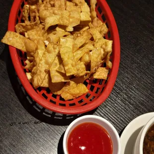 Complimentary Chips with Sweet &amp; Sour Dip