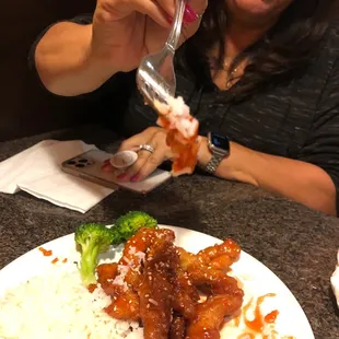 Sesame chicken had a sauce that was so old it was jelly! Horrible could not even eat it.