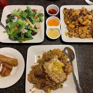 Mixed Vegetables, Kung Pao 3 Delight &amp; Indonesian Fried Rice