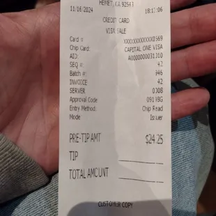 Receipt