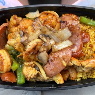 a close up of a bowl of food