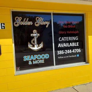 the front of the restaurant