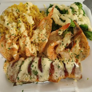 Pan Seared Salmon/Shrimp