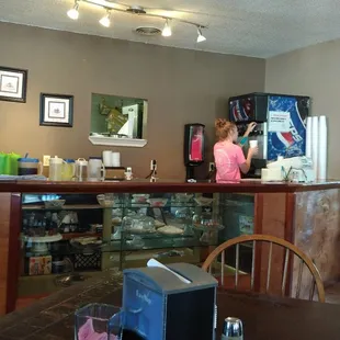 Chowing down at lunch in Waynesboro