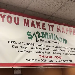 The charities you are helping with your purchase!