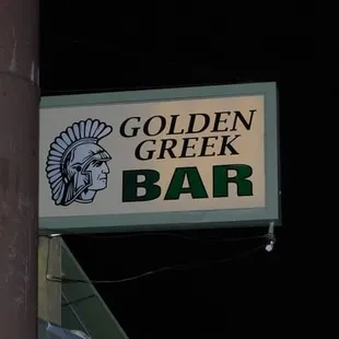a sign for a bar
