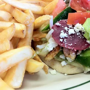 Special Pita and fries