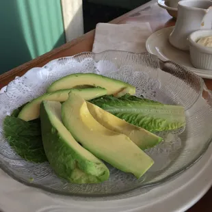 Side of avocado to accompany my egg white skillet.