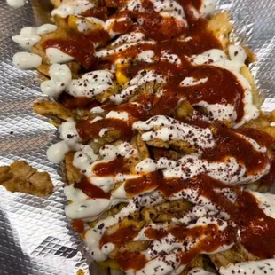 Fry box with chicken