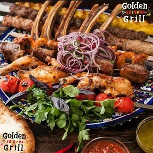 Mix kabob plate