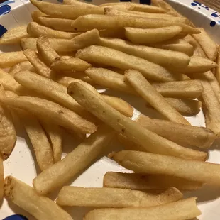 Fries that we had to put in our air fryer due to being undercooked.