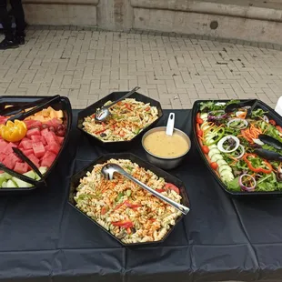 Salads &amp; Fruit were fresh and tasty