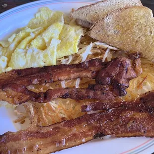 Breakfast special with bacon