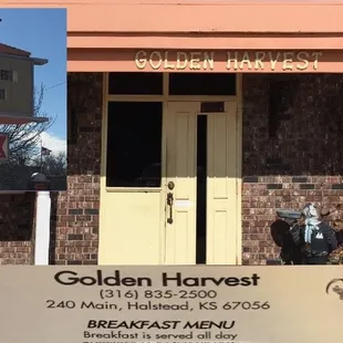 the front of the restaurant