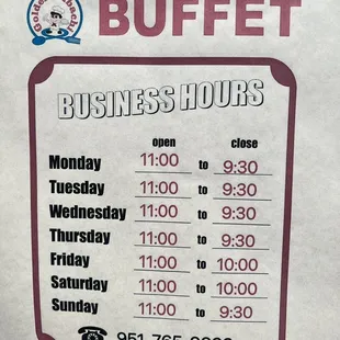 Business hours