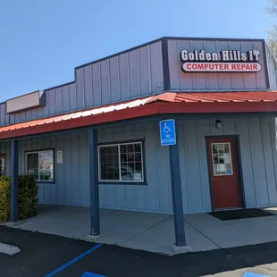 Our Storefront with our new sign