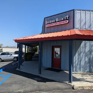 Our Storefront with our new sign
