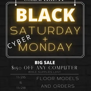 Black Friday and Cyber Monday ADD