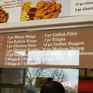 menu and prices