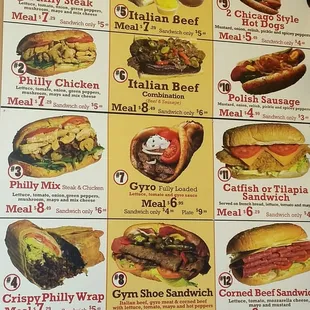 hot dogs, menu