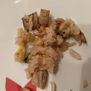 BBQ Pork Fried Rice (very dry, with overcooked pork)