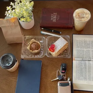 Bible Study with some warm pastries &amp; Iced Lavender Honey Latte