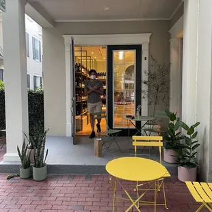 outside