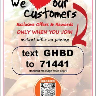 We Love Our Customers :: text GHBD to 71441 for online order discounts and more
