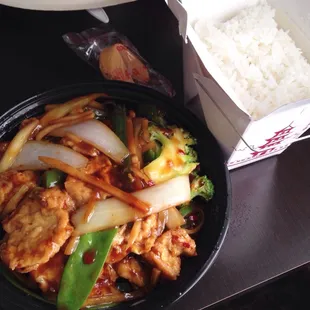 Bean Curd Szechuan Style (pint) with rice
