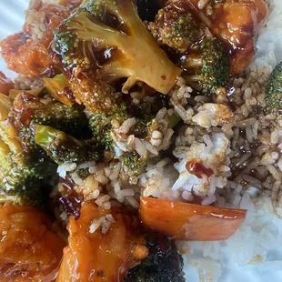 Spicy shrimp and broccoli