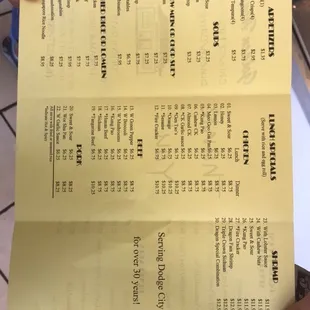 Menu... you're welcome