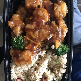 a meal in a plastic container